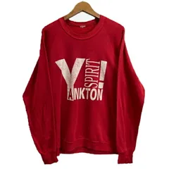 【中古】　スウェット　80's-90’s vintage　トレーナー　トップス　クルーネック　ラグラン　裏毛　プリント　フロントデザイン　リブ袖　古着　/1591