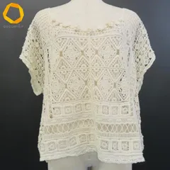 ピンクハウス PINKHOUSE トップス カットソー コットン 鍵編みニット 花モチーフ レディース [x1002482]