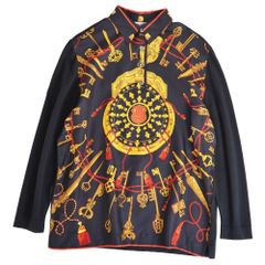 HERMESエルメス☆黒シルクコットン☆新品ヴィンテージ長袖セーター