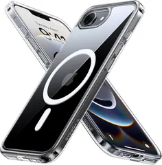 TORRAS iPhone 17e/16e 用 ケース【透明度爆上がり・高强力マグネット】Magsafe対応 2026 透明 耐衝撃 指紋防止 黄ばみなし 米軍MIL規格認証 マグセーフ対応 指紋防止 se4 6.1インチ Guardian-Mag クリア