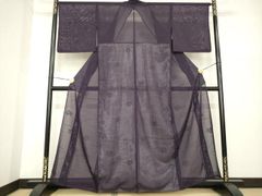 未使用 正絹 風通紗 夏 銀彩 葉文様 しつけ糸付 絽 長襦袢 2点セット