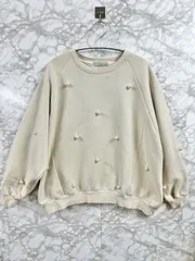 prose verse プロズヴェール パール付き裏起毛ラグランスウェット アイボリー◆Size Freeのサムネイル