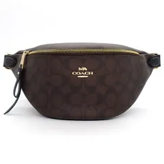 コーチ COACH ボディバッグ/ウエストポーチ シグネチャー F48740 ブラウン シグネチャー コーテッド キャンバス レザー 【中古】