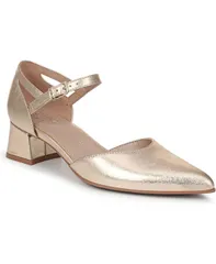 ナチュライザー レディース シューズ パンプス アンクル ヒール Naturalizer Womens Maddox Block Heel Ankle Strapumps Champagne Metallic Leather シャンパン