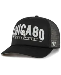 47 ブランド メンズ アクセサリー 帽子 47 Brand Mens Black Chicago White Sox Backhaul Foam Trucker Snapback Hat Black ブラック