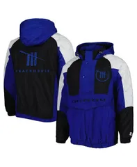 スターター メンズ アウター ジャケット・ブルゾン ジャケット Starter Mens Blue Black TRACKHOUSE RACING The Body Check HalfSnap Puのサムネイル