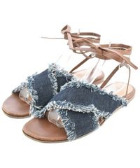 Gianvito Rossi シルバー サンダル ビジュー 36 - メルカリ