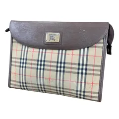 180053 BURBERRY バーバリー クラッチバッグ ノバチェック クラッチバッグ レザー