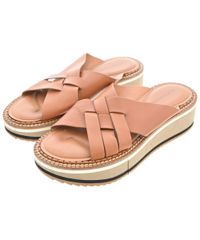 美品】SARTOREサルトル タッセルキルトサンダル キャメル 23.5 厚底