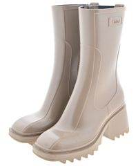 Chloe ベージュ ゴム レインブーツ - メルカリ