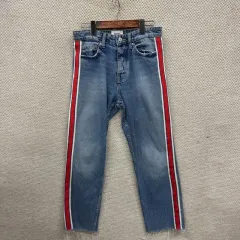 ザラ ZARA サイドライン デニム ズボン 26インチ A08360