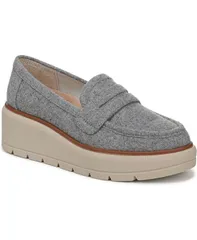 ドクター・ショール レディース シューズ スリッポン・ローファー プラットフォーム ローファー Dr Scholls Womens Nice Day Max Platform Lug Sole Loafers Light Grey Fabric グレー