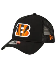 ニューエラ メンズ アクセサリー 帽子 New Era Mens Black Cincinnati Bengals AFrame Trucker 9FORTY Adjustable Hat Black ブラック