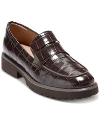 コールハーン レディース シューズ スリッポン・ローファー ローファー Cole Haan Womens Geneva Loafers Dark Chocolate Croc Print Leather チョコレート