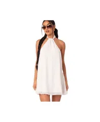 アディクテッド レディース トップス ワンピース オープンバック ミニワンピース ミニ ホルター Edikted Womens Palma Open Back Halter Mini Dress White ホワイト