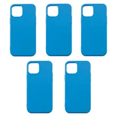 【新品未使用】5個セット iPhone12/iPhone12 Pro スマホケース カバー TPU (色:ダークブルー) 耐衝撃 スリム コンパクト ソフトケース カラフル 可愛い おしゃれ chntpu-iphone12-blue-5pcs