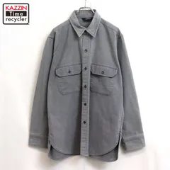 80s USA製 vintage WOOLRICH 無地 シャモアクロス 長袖シャツ メンズ XLサイズ相当 ビッグサイズ オーバーサイズ