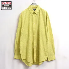 00s RALPH LAUREN ストライプ柄 ボタンダウン 長袖シャツ メンズ 表記Lサイズ