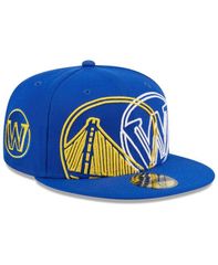 뉴 엘라 남성 액세서리 모자 로고 New Era Mens Royal Golden State Warriors Game Day Hollow Logo Mashup 59FIFTY