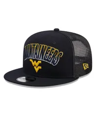 ニューエラ メンズ アクセサリー 帽子 New Era Mens Navy West Virginia Mountaineers Grade Trucker 9FIFTY Snapback Hat Navy ネイビー