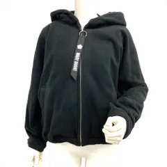 マリークヮント MARY QUANT フリース パーカー ポリエステル 222-553502-010-3 ブラック シルバー金具 M 38 レディース【中古】のサムネイル
