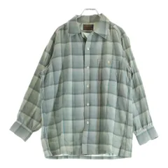 PENDLETON (ペンドルトン) 60S VINTAGE SIR PENDLETON ヴィンテージ ウール チェック柄 長袖オープンカラーシャツ グリーン/グレーのサムネイル