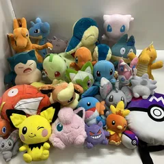 ◆ポケモン 26点 まとめ商品 ぬいぐるみ 雑貨 リザードン ラプラス ミズゴロウ チラーミィ など 現状品