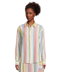 ペンドルトン レディース トップス シャツ Pendleton Coastal Striped Button Up Shirt Multi Stripe マルチカラーのサムネイル
