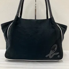 1378　agnes b. VOYAGE　アニエスベーボヤージュ　 トートバッグ　キャンバス　無地　ロゴ　 ブラック系　黒　レディース