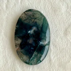 期間限定価格1680円→1280円【自然と調和の石】モスアゲート　インディア産　マクラメ編みカボション