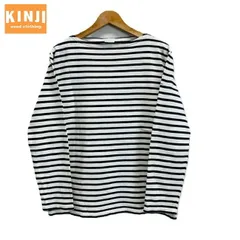 【中古】　ORCIVAL　バスクシャツ　長袖　カットソー　トップス　ボードネック　コットン　ボーダー　フランス製　マリンテイスト　古着　/2402