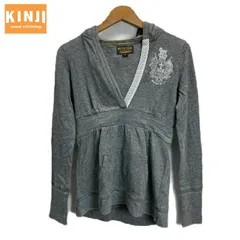 【中古】　POLO JEANS COMPANY  RALPH LAUREN　カットソー　長袖　トップス　Vネック　フード　フレア　ワンポイント　ブランドロゴ　プリント　00’sファッション　古着　/2151