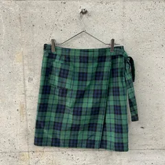 スピック＆スパン　タータンチェックラップスカート　ミニスカート　重ね着