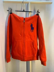 Polo ラルフローレン キッズ 裏起毛パーカー 5-7 ジーンオレンジ