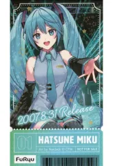 【中古】シール・ステッカー 初音ミク チケット風ステッカー 「フリューくじ 初音ミク ぬーどるストッパーフィギュア」 購入特典