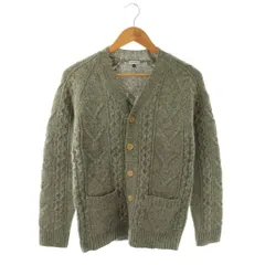 ヘリーハンセン HELLY HANSEN カーディガン ニット Vネック ケーブル ウール WL グレー /DO ■ECE003のサムネイル