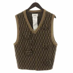 ダブレット doublet 21AW MONOGRAM JQ KNIT VEST モノグラムジャガード ニットベスト 総柄 M 茶 ブラウン 21AW34KN58 /AN9のサムネイル