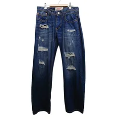 Levi’s リーバイス 511 デニムパンツ W34 インディゴ ダメージ加工 スリムストレート リーバイス 赤タブ スモールe ジーンズ メンズ 古着 ストリート グランジ