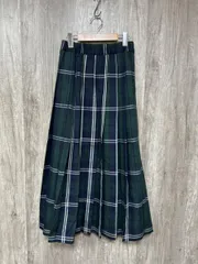 URBAN RESEARCH Sonny Label アーバンリサーチサニーレーベル チェック プリーツ ロング デニムスカート sizeF/緑 ◆■ レディース