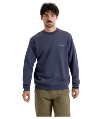 アークテリクス メンズ アウター パーカー・スウェット フリース Arcteryx Emblem Fleece Crew Black Sapphire ブラックのサムネイル