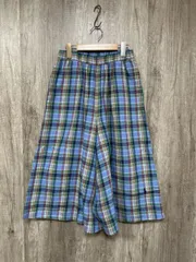 Ralph Lauren ラルフローレン チェック柄 ワイド パンツ sizeL/ブルー系 ■◆◎レディース