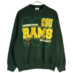 90年代 USA製 20/20 SPORT カレッジスウェット グリーン(メンズ L)中古 古着 X6969