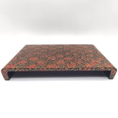 伝統工芸 津軽塗 唐塗 巻足花台 37cm×24cm 飾台 置物台 漆器 - メルカリ