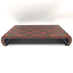 伝統工芸 津軽塗 唐塗 巻足花台 37cm×24cm 飾台 置物台 漆器 - メルカリ