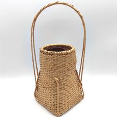 フィリピン製 vintage 天然素材 アートバスケット 民藝 籠バッグ