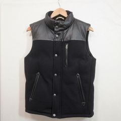 Schott × VICTIM (40) ダウンベスト レザー ウール ショット 