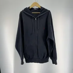 【中古】Polo by RALPH LAUREN ジップアップパーカー サイズM ネイビー[19]