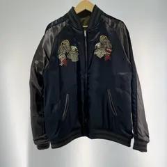 【中古】VANSON リバーシブルスカジャン サイズXL ブラック/カーキ[19]のサムネイル