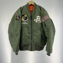 【中古】AVIREX SPACE COMMAND MA-1 サイズ2XL カーキ/オレンジ 6182184[19]