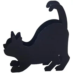 【新品】 elrinrin 蚊取り線香ホルダー 黒猫 蚊取り線香皿 蚊遣り スタンド 蚊やり 蚊取り線香入れ 虫除け対策 伏せ猫 1